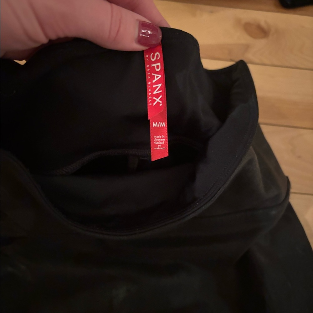 Faux leather leggings spanx